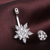 925 Stamp Silver Color Snowflake Zircon Korean Stud Earrings For Women Wedding Party  Jewelry 2022 Trend GaaBou