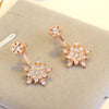 925 Stamp Silver Color Snowflake Zircon Korean Stud Earrings For Women Wedding Party  Jewelry 2022 Trend GaaBou