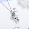 925 Stamp Silver Color Spaceman Crystal Pendants And Necklaces For Women Korean Wedding Girl Jewelry GaaBou Jewellery