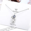 925 Stamp Silver Color Spaceman Crystal Pendants And Necklaces For Women Korean Wedding Girl Jewelry GaaBou Jewellery