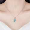 925 Stamp Silver Color Water Drop Pendants Zircon Necklaces For Women 45cm Korean Chain Wedding Fine Jewelry Gift GaaBou