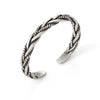 925 Stamp Silver Color Weave Charm Opening Bangles Bracelets For Women Man Retro Female Jewelry Accessories Christmas