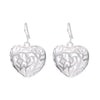 925 Stamp Silver Color Wedding LOVE Heart Hollows Drop Earrings for women 2022 trend Party Jewelry Gifts women Christmas GaaBou
