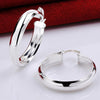 925 Stamp Silver Color Woman 34mm Hoop Earrings Round Party Charm Jewelry 2022 Jewelry Christmas GaaBou Jewellery