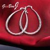 925 Stamp Silver Color Women Big Hoop Earrings Gift  Christmas Party Wedding Jewelry Christmas GaaBou Jewellery