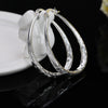 925 Stamp Silver Color Women Big Hoop Earrings Gift  Christmas Party Wedding Jewelry Christmas GaaBou Jewellery