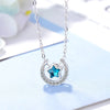 925 Stamp Silver Color Women Chain On The Neck Collarbone Necklace For Women Moon Zircon Satr Crystal Pendant Chain Girl Jewelry