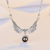 925 Stamp Silver Color Women Chain On The Neck Collarbone Necklace For Women Style Angel Wing Crystal Pendant Chain Girl Jewelry