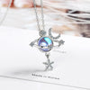 925 Stamp Silver Color Women Chain On The Neck Collarbone Necklace For Women Universe Star Moon Crystal Pendant Chain Jewelry