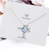 925 Stamp Silver Color Women Chain On The Neck Collarbone Necklace For Women Universe Star Moon Crystal Pendant Chain Jewelry