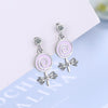 925 Stamp Silver Color Women Earrings Lollipop Bow Stud Earrings Girl Gifts Jewelry New