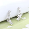 925 Stamp Silver Color Women Earrings Star Zircon Stud Earrings Girl Gifts Jewelry  Christmas