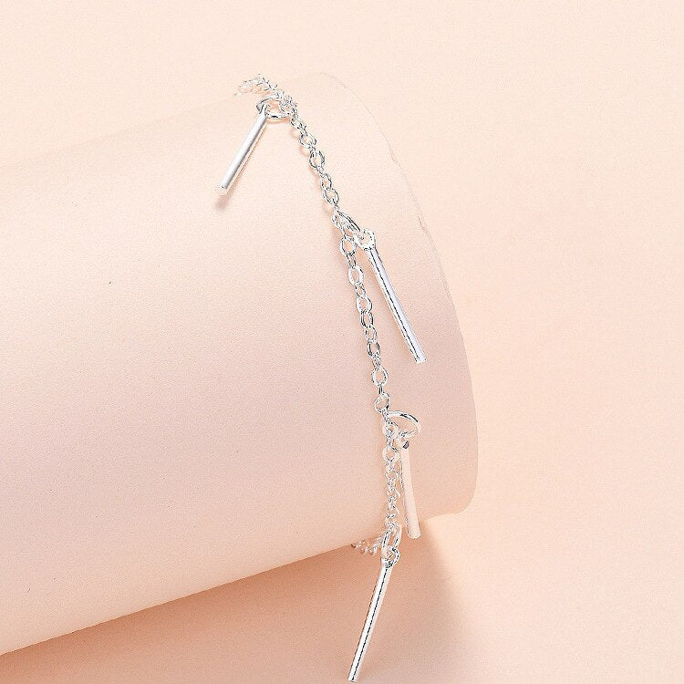 925 Stamp Silver Color Women Heart Bracelets On Hand Star Chain Bracelets  Jewelry Jewellery Gifts For Women Christmas