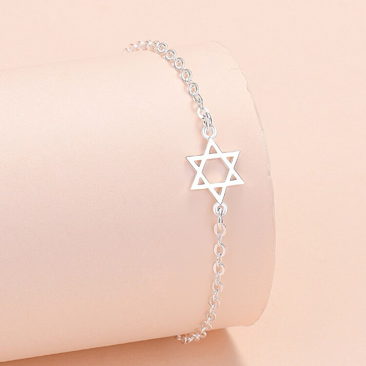 925 Stamp Silver Color Women Heart Bracelets On Hand Star Chain Bracelets  Jewelry Jewellery Gifts For Women Christmas
