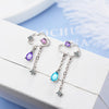 925 Stamp Silver Color Women  Cloud Earrings Asymmetry Tassel Drop Gifts Jewelry  Christmas