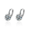 925 Stamp Silver Color Women  Classic Earrings Several Zircon Charm Stud Earring Girl Elegant Jewelry Christmas Gift