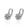 925 Stamp Silver Color Women  Classic Earrings Several Zircon Charm Stud Earring Girl Elegant Jewelry Christmas Gift