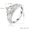 925 Stamp Silver Color Women's Crown Zircon Ring Engagement Rings Wedding  Jewelry Female Gift GaaBou Jewellery