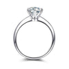 925 Stamp Silver Color Women's Heart LOVE Zircon Adjustable Wedding Rings Engagement Fine Retro Jewelry Gift