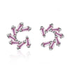 925 Stamp Silver Color Women's Helix With Pink Zircon Korean Stud Earrings Wedding Party  Quality Charm Jewelry 2022 Trend