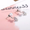 925 Stamp Silver Color Women's Pearl Crown Korean Stud Earrings Wedding Party  Quality Charm Jewelry 2022 GaaBou Jewellery