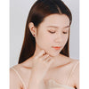 925 Stamp Silver Color Women's Red Crystal Korean Small Stud Earrings Wedding Party  Quality Charm Jewelry 2022 Trend New