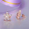 925 Stamp Silver Color Women's Star Stud Earrings Charm Zircon Earrings Wedding Party  Jewelry Female Gift GaaBou