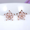 925 Stamp Silver Color Women's Star Stud Earrings Charm Zircon Earrings Wedding Party  Jewelry Female Gift GaaBou