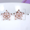 925 Stamp Silver Color Women's Star Stud Earrings Charm Zircon Earrings Wedding Party  Jewelry Female Gift GaaBou