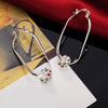 925 Stamp Silver Color Women's Zircon Bead Hoop Earrings Long Earrings  Jewelry 2022 Female Christmas Gift GaaBou