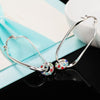 925 Stamp Silver Color Women's Zircon Bead Hoop Earrings Long Earrings  Jewelry 2022 Female Christmas Gift GaaBou