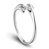925 Stamp Silver Color Zircon Classics Adjustable Open Finger Rings For Women Girls Wedding Dorpshipping Anelli Party Jewelry