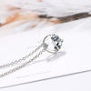 925 Stamp Silver Color Zircon Semi-Circle Pendants And Necklaces For Women Wedding Party Female Jewelry  GaaBou