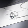 925 Stamp Silver Color Zircon Semi-Circle Pendants And Necklaces For Women Wedding Party Female Jewelry  GaaBou