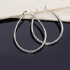 925 Stamp Silver ColorFrosted 40MM Big Round Hoop Earrings For Women Earrings  Christmas Jewelry Female Gift