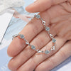 925 Stamp Silver Zircon Love Heart Shaped Bracelets crystals chain For Women Valentines Gift Wedding party charms Jewelry