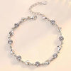 925 Stamp Silver Zircon Love Heart Shaped Bracelets crystals chain For Women Valentines Gift Wedding party charms Jewelry