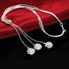 925 Stamped Silver romantic Rose Flower chain Necklaces for woman Classic charm Jewelry wedding accessories Party Gifts