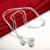 925 Stamped Silver romantic Rose Flower chain Necklaces for woman Classic charm Jewelry wedding accessories Party Gifts