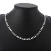 925 Stamped Silver Noble men's classic 6MM geometry Necklace for woman party wedding fine Christmas gifts Jewelry