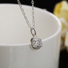 925 Stamped Silver beautiful  crystal diamond Pendant Necklace For Women fine Holiday gifts Wedding party Jewelry