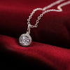 925 Stamped Silver beautiful  crystal diamond Pendant Necklace For Women fine Holiday gifts Wedding party Jewelry