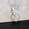 925 Stamped Silver fine Heart Circle Pendant AAA Zircon Necklace For Women party wedding accessories Jewelry gifts