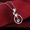 925 Stamped Silver fine Heart Circle Pendant AAA Zircon Necklace For Women party wedding accessories Jewelry gifts
