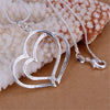925 Stamped Silver romantic Double Heart Pendant necklace for women streetwear Jewelry Wedding party Holiday gifts