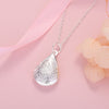925 Stamped silver romantic water drop photo frame pendant Necklace For Women fine Wedding Party Jewelry birthday gifts