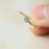 925 Sterling Silver 14K Gold Plating Pavé Crystal Exquisite Wedding Ring Women Light Luxury Temperament Jewelry Accessories