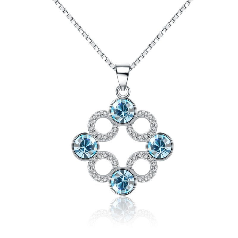 925 Sterling Silver 5.0ct Diamond Pendant Necklace For Women Simple Small Round Stone Necklaces Fine Jewelry Lover's Gift