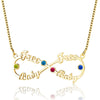 925 Sterling Silver 8 Shape Birthstone Pendants Necklaces Infinity Personalized Arabic Name Necklace Jewelry Gift (NE101635)