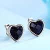 925 Sterling Silver Agate Stud Earrings For Women Jewelry Square Round Heart Retro Fine Jewery Unisex Accessories Brincos Men